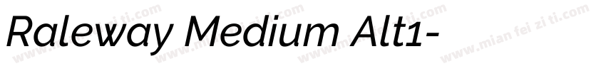 Raleway Medium Alt1字体转换